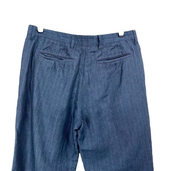 Ted Baker Brektro linen blend pants Size‎ 32R navy blue - Picture 9 of 11